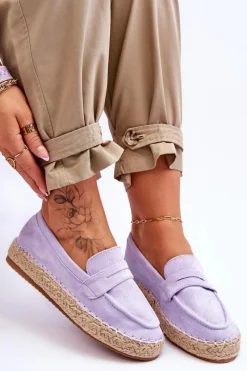 Outlet Damskie Zamszowe Espadryle Fioletowe Keyla Damskie Czarne Espadryle