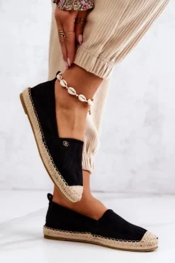 Clearance Evento Damskie Zamszowe Espadryle Czarne Joaquin Czarny