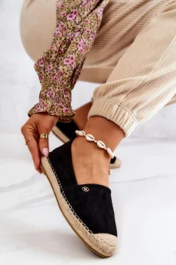 Clearance Evento Damskie Zamszowe Espadryle Czarne Joaquin Czarny