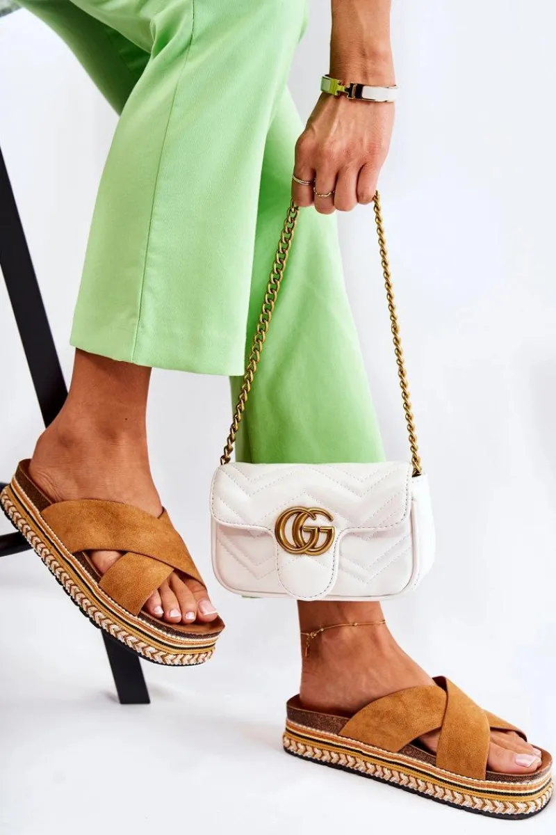 Klapki Na Platformie|Klapki Damskie Klasyczne>Boto Damskie Zamszowe Klapki Na Platformie Camel Jossie