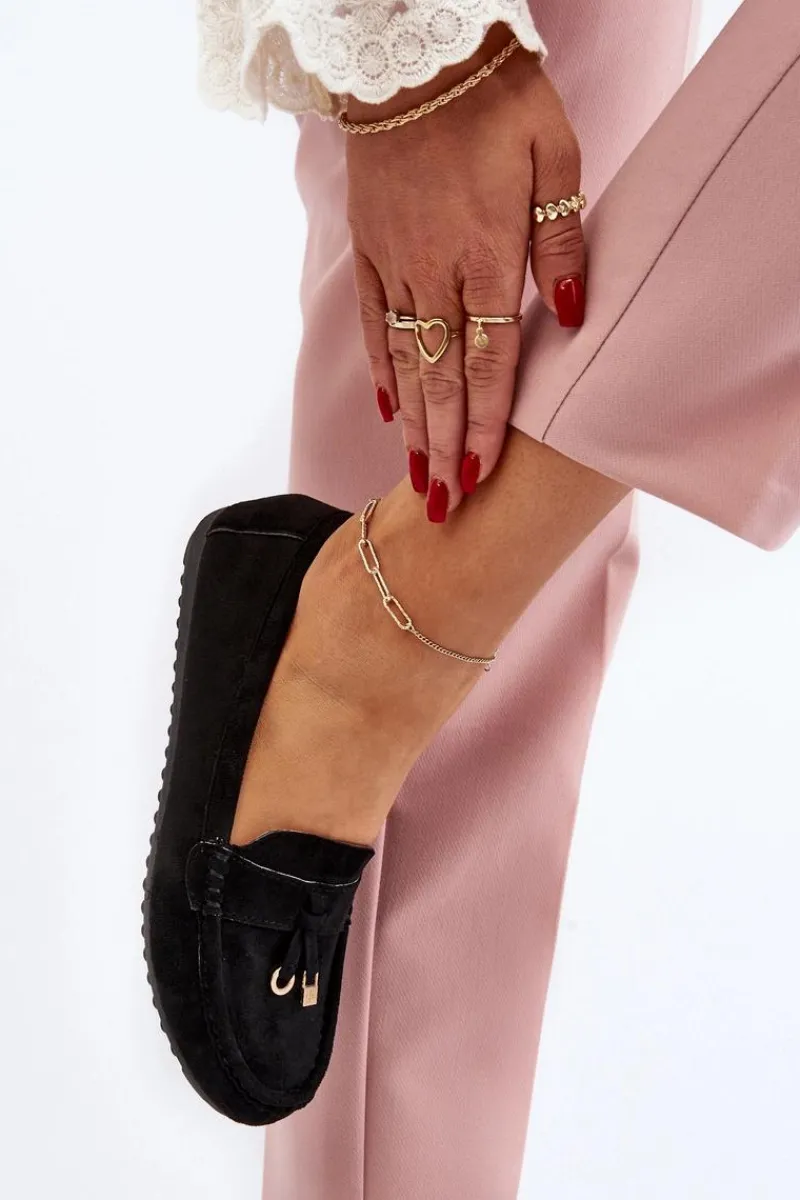 New Damskie Zamszowe Klasyczne Mokasyny Czarne Ontala Damskie Loafersy Damskie|Mokasyny Damskie Zamszowe