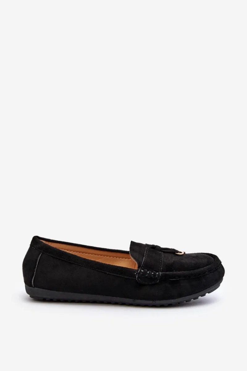 New Damskie Zamszowe Klasyczne Mokasyny Czarne Ontala Damskie Loafersy Damskie|Mokasyny Damskie Zamszowe