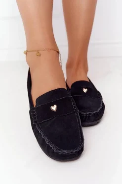 Mokasyny Damskie Zamszowe><noscript><img width=