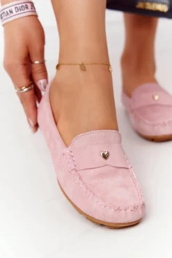 Mokasyny Damskie Zamszowe><noscript><img width=