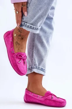 Sale Damskie Zamszowe Mokasyny Różowe Si Passione Damskie Mokasyny Damskie Zamszowe