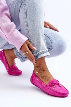 Sale Damskie Zamszowe Mokasyny Różowe Si Passione Damskie Mokasyny Damskie Zamszowe