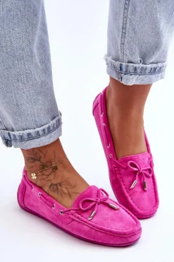 Sale Damskie Zamszowe Mokasyny Różowe Si Passione Damskie Mokasyny Damskie Zamszowe