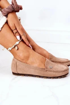 Clearance Damskie Zamszowe Mokasyny Jasny Brąz Madelyn Damskie Mokasyny Damskie Zamszowe