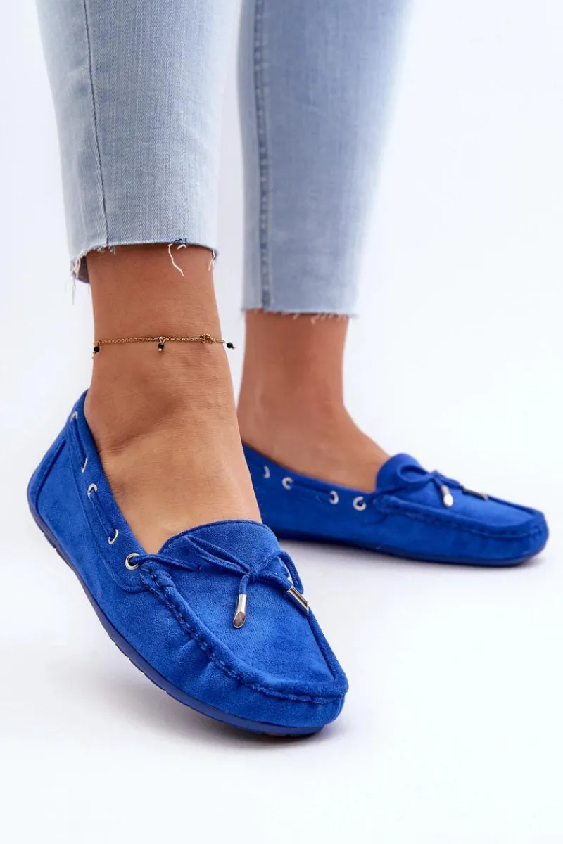 Loafersy Damskie|Mokasyny Damskie Zamszowe>Boto Damskie Zamszowe Mokasyny e Si Passione Niebieski