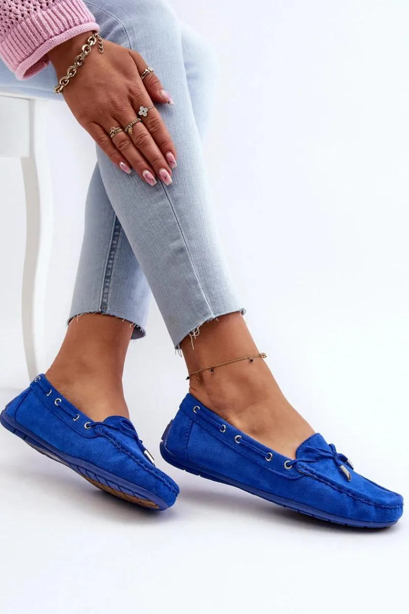 Loafersy Damskie|Mokasyny Damskie Zamszowe>Boto Damskie Zamszowe Mokasyny e Si Passione Niebieski