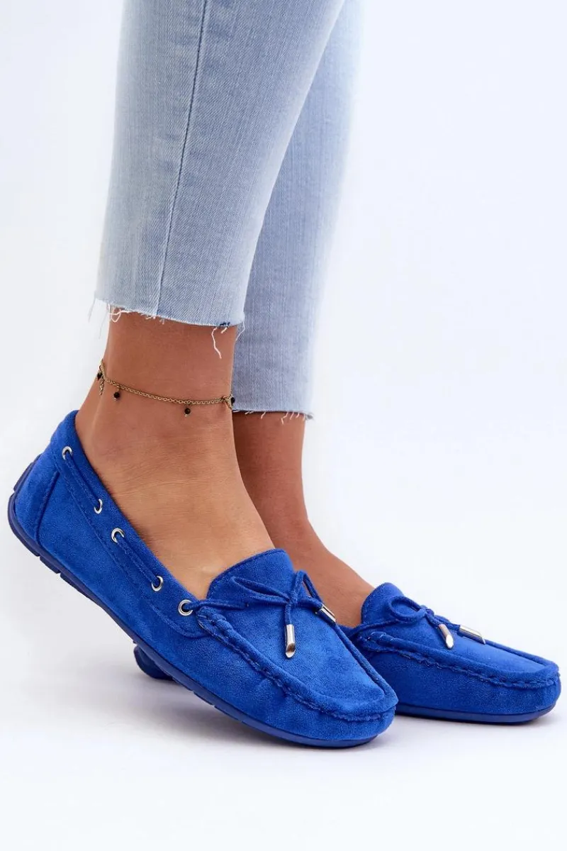 Loafersy Damskie|Mokasyny Damskie Zamszowe>Boto Damskie Zamszowe Mokasyny e Si Passione Niebieski