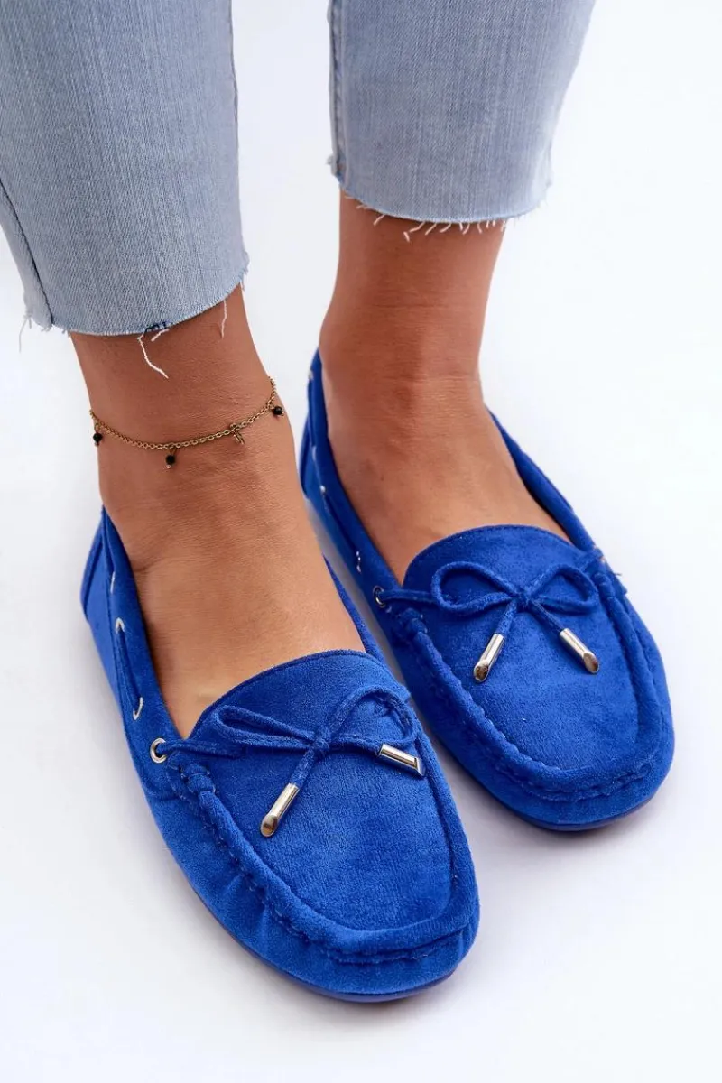 Loafersy Damskie|Mokasyny Damskie Zamszowe>Boto Damskie Zamszowe Mokasyny e Si Passione Niebieski