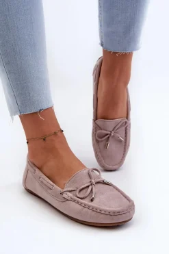 Boto Damskie Zamszowe Mokasyny Fioletowe Si Passione Fioletowy