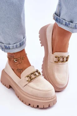 Mokasyny Na Platformie|Mokasyny Damskie Zamszowe><noscript><img width=