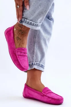 New Damskie Zamszowe Mokasyny Różowe Lenvie Damskie Loafersy Damskie|Mokasyny Damskie Zamszowe