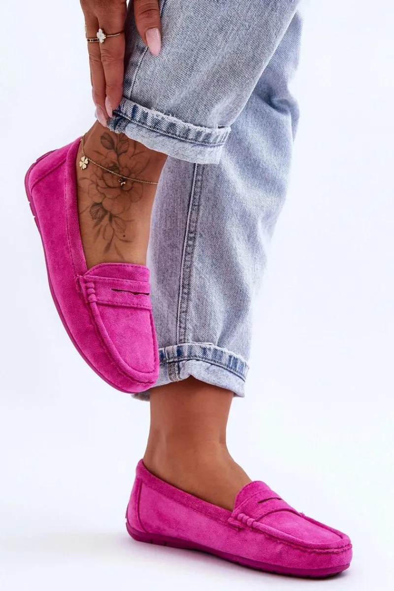 New Damskie Zamszowe Mokasyny Różowe Lenvie Damskie Loafersy Damskie|Mokasyny Damskie Zamszowe