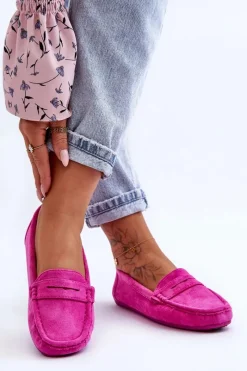 New Damskie Zamszowe Mokasyny Różowe Lenvie Damskie Loafersy Damskie|Mokasyny Damskie Zamszowe