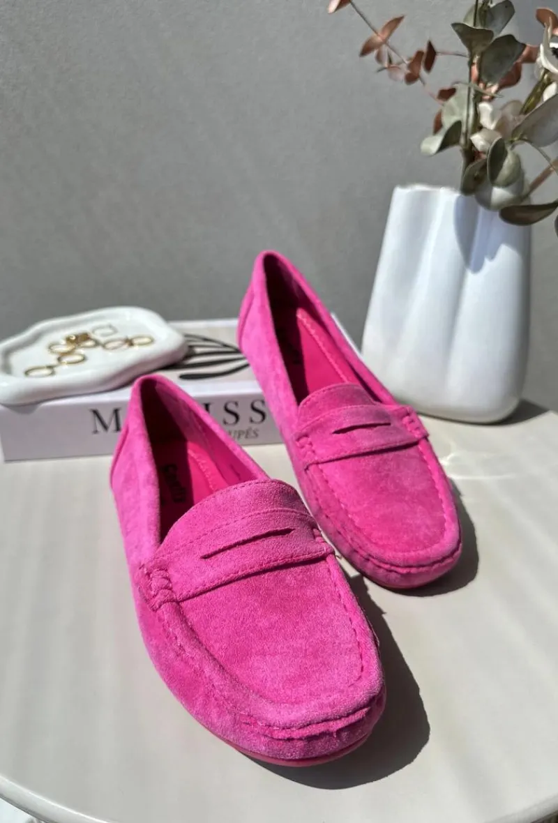 New Damskie Zamszowe Mokasyny Różowe Lenvie Damskie Loafersy Damskie|Mokasyny Damskie Zamszowe