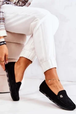 Online Damskie Zamszowe Mokasyny Czarne Madelyn Damskie Mokasyny Damskie Zamszowe