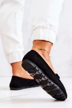 Online Damskie Zamszowe Mokasyny Czarne Madelyn Damskie Mokasyny Damskie Zamszowe