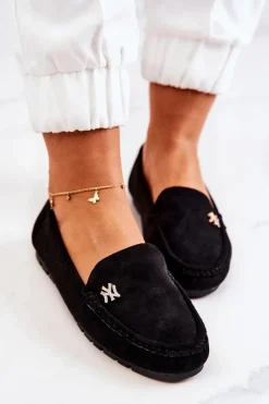 Online Damskie Zamszowe Mokasyny Czarne Madelyn Damskie Mokasyny Damskie Zamszowe