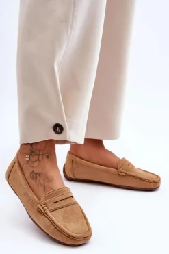 Mokasyny Damskie Zamszowe><noscript><img width=