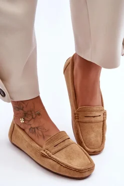 Mokasyny Damskie Zamszowe><noscript><img width=