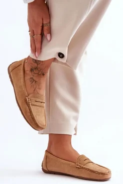 Mokasyny Damskie Zamszowe><noscript><img width=