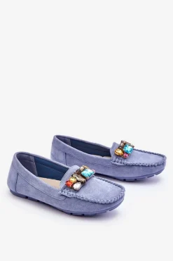 Clearance Damskie Zamszowe Mokasyny Z Kryształkami e Lucille Damskie Loafersy Damskie|Mokasyny Damskie Zamszowe