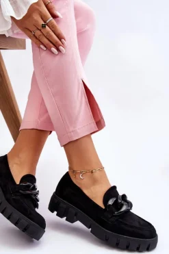 Mokasyny Na Platformie|Mokasyny Damskie Zamszowe><noscript><img width=