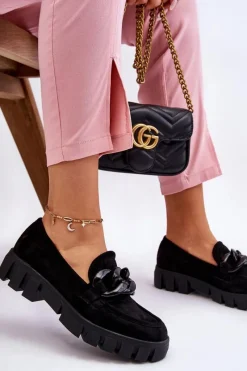 Mokasyny Na Platformie|Mokasyny Damskie Zamszowe><noscript><img width=