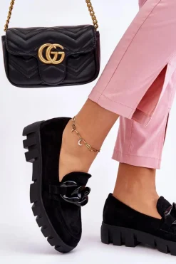 Mokasyny Na Platformie|Mokasyny Damskie Zamszowe><noscript><img width=