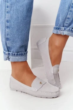 Mokasyny Damskie Zamszowe><noscript><img width=