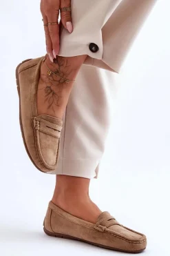 Clearance Damskie Zamszowe Mokasyny Brązowe Lenvie Damskie Loafersy Damskie|Mokasyny Damskie Zamszowe