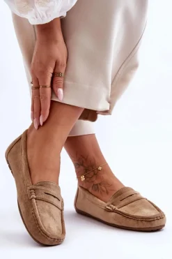 Clearance Damskie Zamszowe Mokasyny Brązowe Lenvie Damskie Loafersy Damskie|Mokasyny Damskie Zamszowe