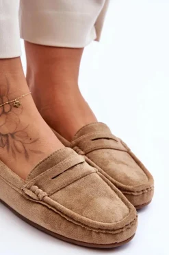 Clearance Damskie Zamszowe Mokasyny Brązowe Lenvie Damskie Loafersy Damskie|Mokasyny Damskie Zamszowe