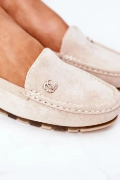 Best Damskie Zamszowe Mokasyny Beżowe Madelyn Damskie Mokasyny Damskie Zamszowe