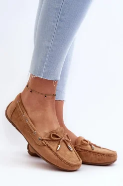 Sale Damskie Zamszowe Mokasyny Camel Si Passione Damskie Loafersy Damskie|Mokasyny Damskie Zamszowe