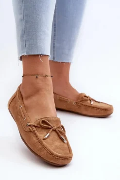 Sale Damskie Zamszowe Mokasyny Camel Si Passione Damskie Loafersy Damskie|Mokasyny Damskie Zamszowe