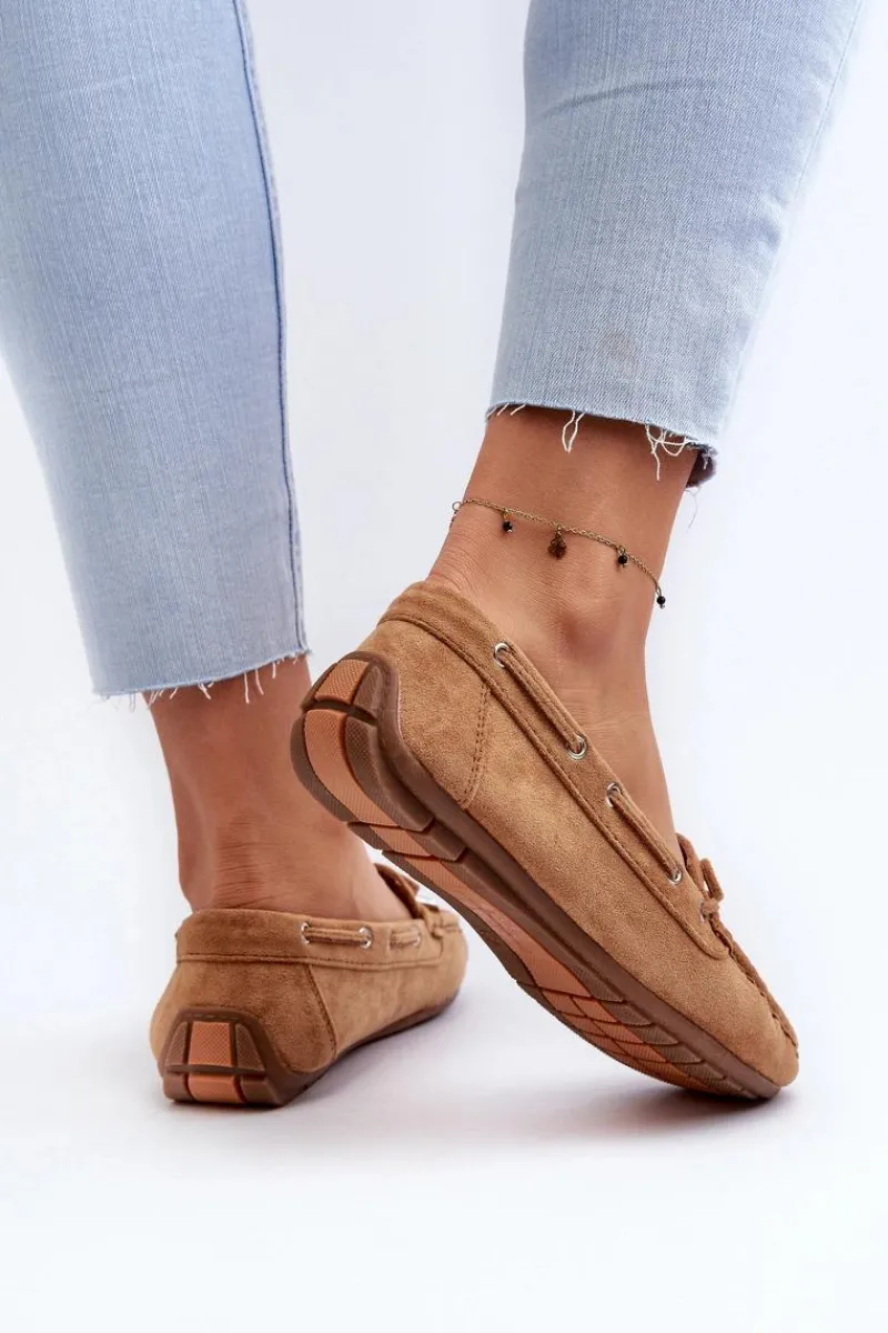 Sale Damskie Zamszowe Mokasyny Camel Si Passione Damskie Loafersy Damskie|Mokasyny Damskie Zamszowe