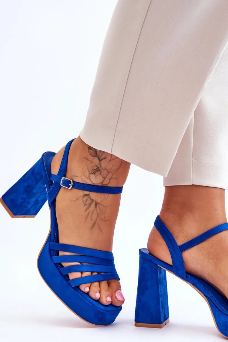 Outlet Damskie Zamszowe Sandały Na Obcasie I Platformie e Verda Damskie Sandały Na Obcasie