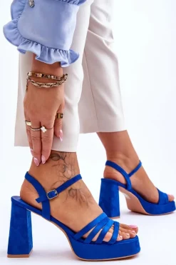 Outlet Damskie Zamszowe Sandały Na Obcasie I Platformie e Verda Damskie Sandały Na Obcasie