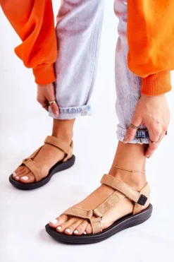 Sandały Płaskie><noscript><img width=