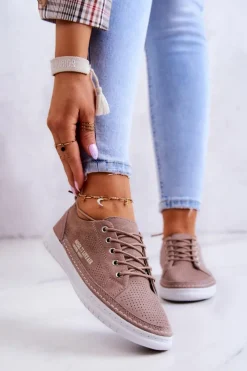 Clearance Evento Damskie Zamszowe Tenisówki Brązowe Cloesa