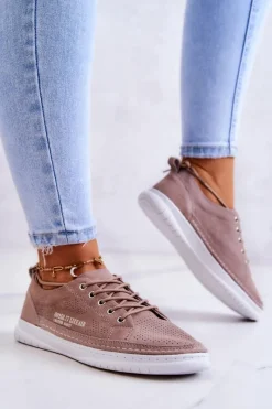 Clearance Evento Damskie Zamszowe Tenisówki Brązowe Cloesa