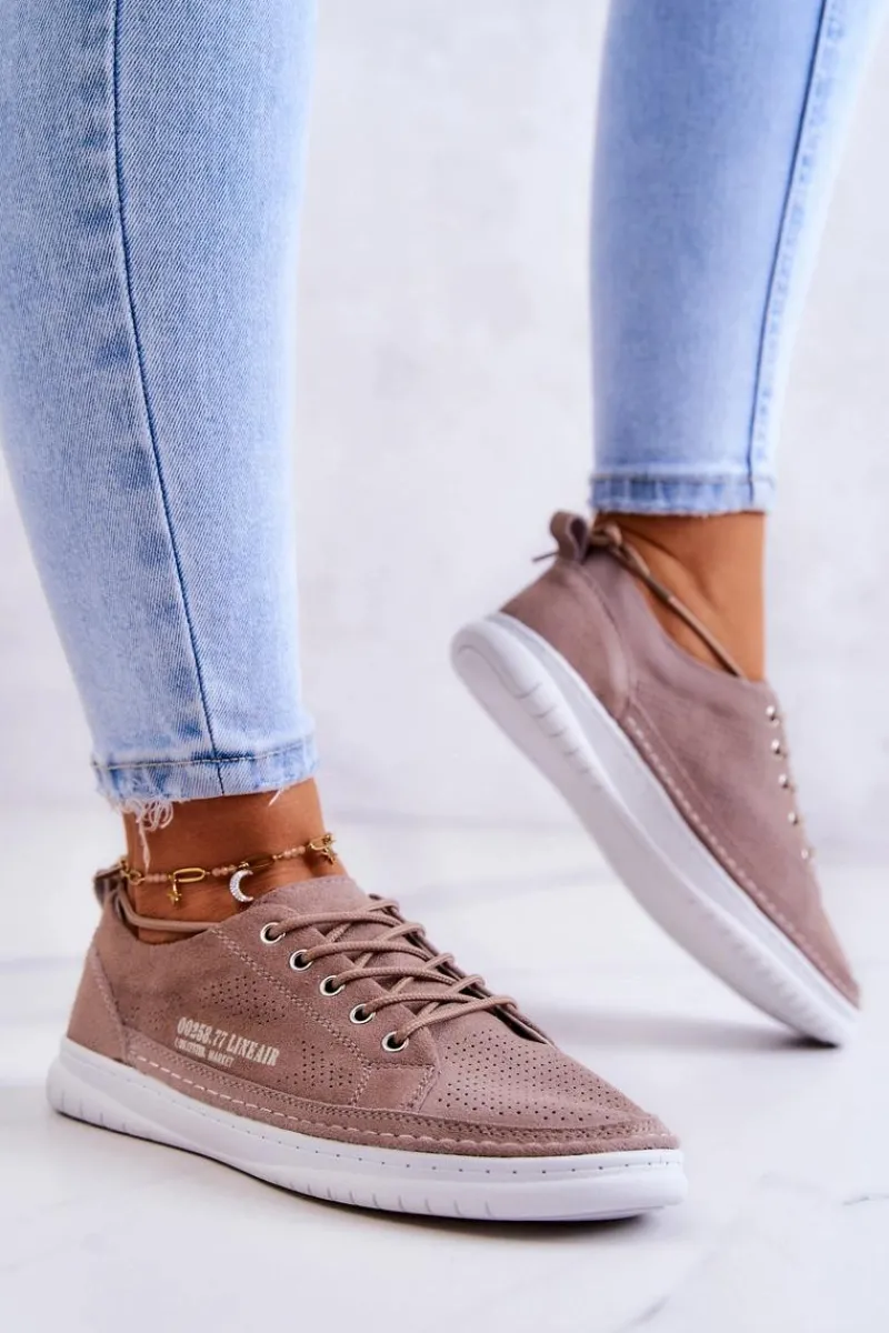 Clearance Evento Damskie Zamszowe Tenisówki Brązowe Cloesa