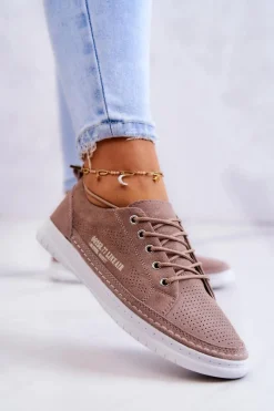 Clearance Evento Damskie Zamszowe Tenisówki Brązowe Cloesa