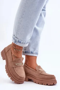 Mokasyny Na Platformie|Mokasyny Damskie Zamszowe><noscript><img width=