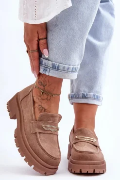 Mokasyny Na Platformie|Mokasyny Damskie Zamszowe><noscript><img width=