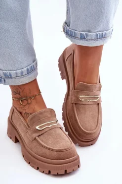 Mokasyny Na Platformie|Mokasyny Damskie Zamszowe><noscript><img width=